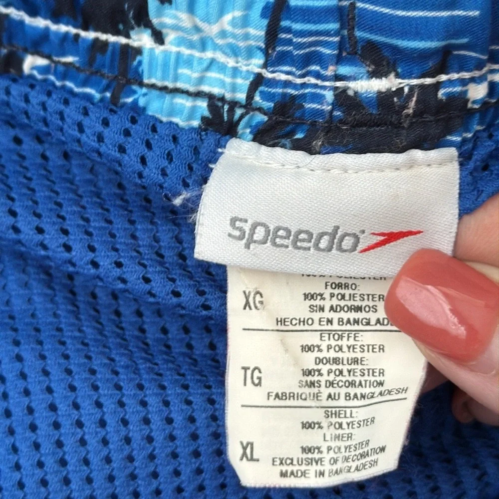 Speedo board shorts boys Xlarge tropical palm tree beach pool party swim trunks